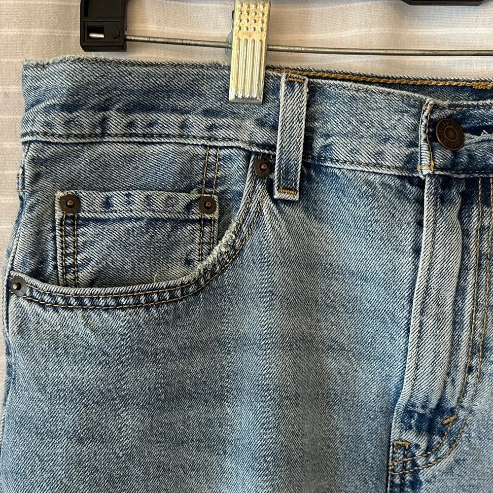 Levi’s Blue Denim Maxi Skirt with Slit - Picture 5 of 7